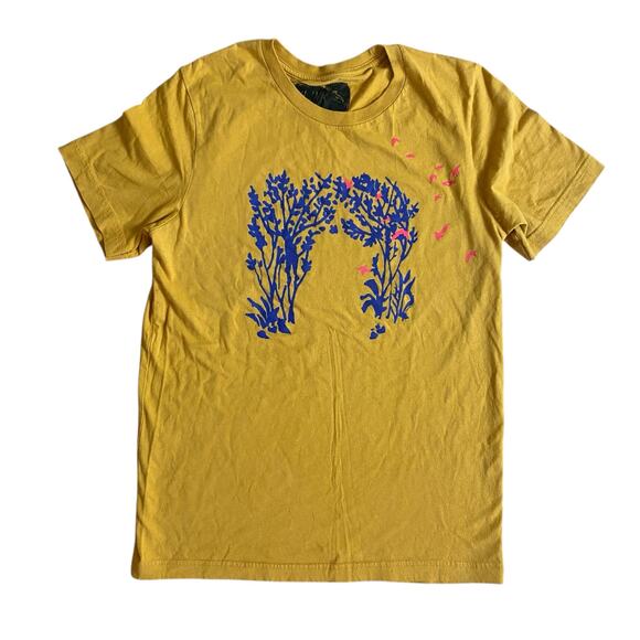 SIGUR RÓS TAKK Arch Band Tour Tee Yellow Gold Shirt Medium - Picture 1 of 6